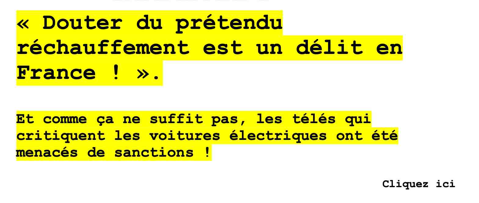 Douter du rchauffement est un dlit en France !